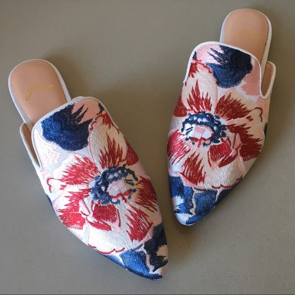 J. Crew Pointed-toe slides in brocade - Picture 2 of 7
